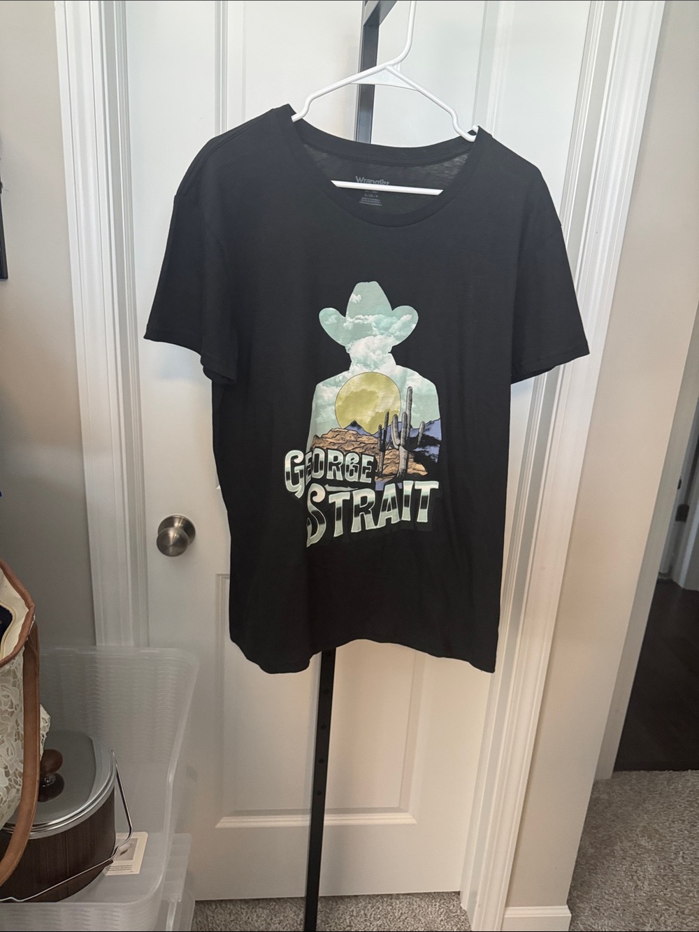 Wrangler Black George Strait Sunset Graphic Short Sleeve Tee
